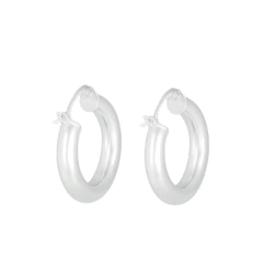 Aros Argollas Tubo 4,2 Gramos 12 Mm Plata 925 C1834 - comprar online