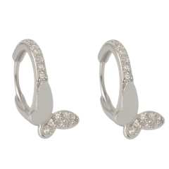Aros Dije Mariposa Plata 925 Piedra Cubic Hcdp C1828 - comprar online
