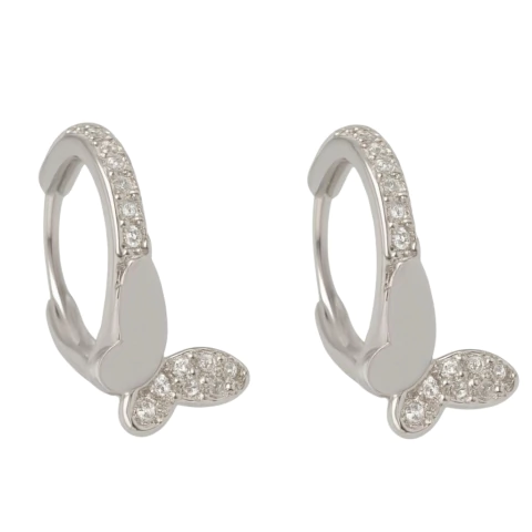 Aros Dije Mariposa Plata 925 Piedra Cubic Hcdp C1828 - comprar online