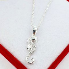 Collar De Plata Cadena Plata 925 Italiana Hipocampo 2,5Grs - - comprar online