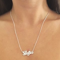 Nombre Plata 925 a elección con Cadena Plata 925 - - Joyas Center