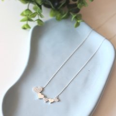 Collar De Plata 925 Corazones Piedras -3,2Grs - - comprar online