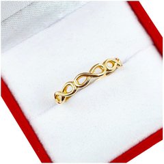 Anillo Super Delicado En Oro Amarillo 18k Modelo Infinitos - 1,2Grs