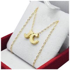 Conjunto Oro 18k Singapur Y Dos Iniciales A Eleccion en internet