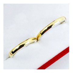 ALIANZAS DE PLATA 925 Y ORO 18K AMARILLO MODELO M3D3 CON GRABADO DE CADA ALIANZA - comprar online