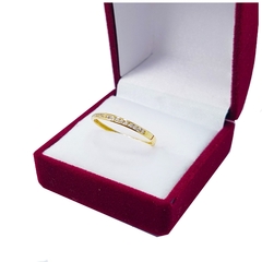 Anillo Oro 18k Medio Sin Fin Colores Varios C1492