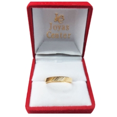Alianzas Facetadas Oro 18K 3 Gramos el par - MOD1050