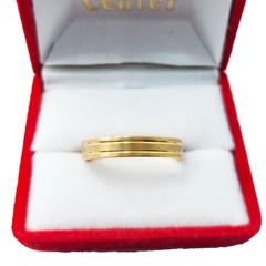 Alianzas Facetadas Oro 18K 6 Gramos el par - MOD1735 - comprar online