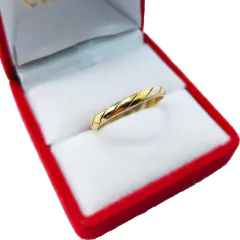 Alianzas Facetadas TRICOLOR Oro 18K 4 Gramos el par - MOD3424