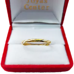 Alianzas Facetadas TRICOLOR Oro 18K 4 Gramos el par - MOD3424 - comprar online