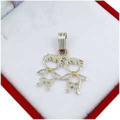 Dijes Nene Nene Plata Y Oro Regalo Para Mama + Cadena 45 Cm - comprar online