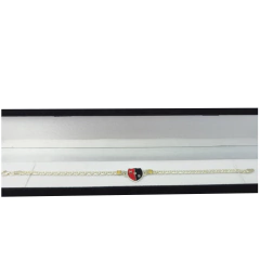 Pulsera Con Dije Equipo De Futbol Escudo Plata 925 Y Oro 18K - en internet