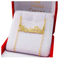 Conjunto Cadena y Nombre en Oro 18Kts - 2 Grs - Joyas Center