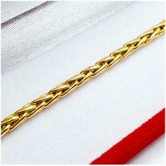Pulsera Oro 18kts Espiga Pomerato Unisex 21 Cm Mosquetón C15 - Joyas Center