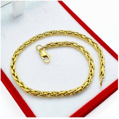 Pulsera Oro 18kts Espiga Pomerato Unisex 21 Cm Mosquetón C15 en internet