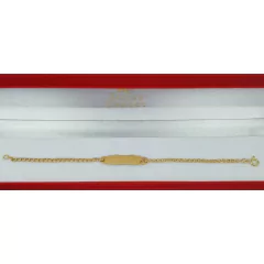 Pulsera Identidad Oro 18k 3x1 Grabado Gratis Bebé Niño 015p7 - comprar online