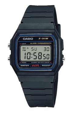Casio negro - F91W - Joyas Center