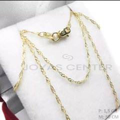 Cadena Modelo Singapur Oro 18 K De 1.5 Grs 50 Cm