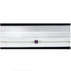 Pulsera Con Dije Equipo De Futbol Escudo Plata 925 Y Oro 18K - - Joyas Center