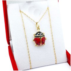 Conjunto Oro 18 K Cadena 45 Cm + Dije Vaquita San Antonio