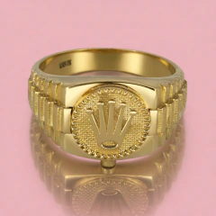 Anillo Sello Corona Oro 18k Corona Rolex 11,5gr
