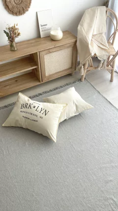 ALFOMBRA LIVIANA/MANTA JUANA 100% ALGODON - GRIS - comprar online