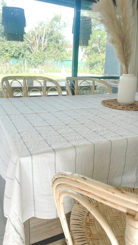 MANTEL ISABEL LINEAS GRIS - 150X250 CMS