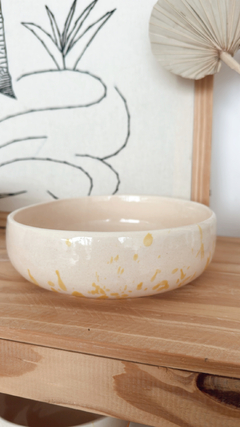BOWL MEDIANO BAJO - SALPICADO AMARILLO - comprar online