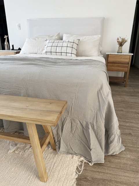PIE DE CAMA VOLADOS GRIS - 16OX280 CMS