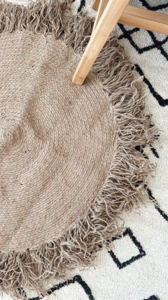 ALFOMBRA YUTE CON FLECOS DE 90 CMS - tienda online