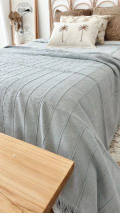 MANTA JAZMIN GRIS - 140X220CMS - comprar online