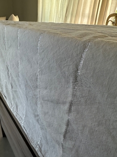 MANTEL LUREX PLATA NATURAL - 150X300 CMS en internet