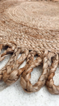 ALFOMBRA YUTE - 90 CMS TOTAL CON BUCLES en internet