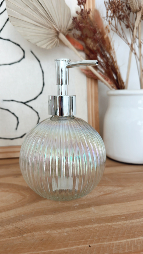 DISPENSER VIDRIO RAYAS FINITAS PERLADO - comprar online