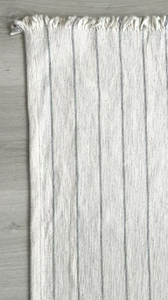 ALFOMBRA LIVIANA/MANTA AZUCENA 100% ALGODON - CRUDO RAYA GRIS - tienda online