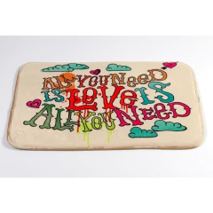 ALFOMBRA DE BAÑO ALL YOU NEED IS LOVE - HENA & CO.