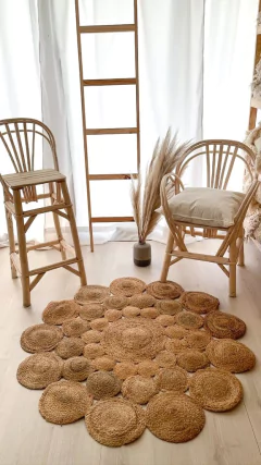 ALFOMBRA DOT DE YUTE TRENZADO (120 CMS) en internet