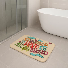 ALFOMBRA DE BAÑO ALL YOU NEED IS LOVE - comprar online