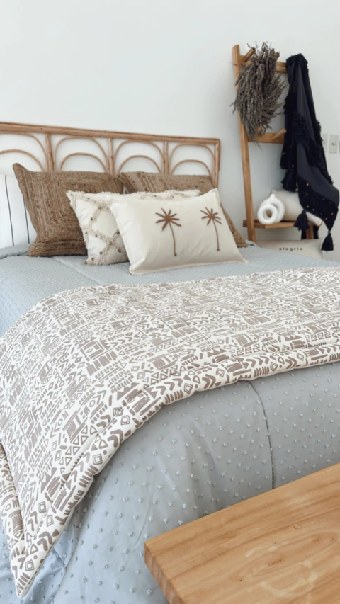 PILLOW REVERISIBLE DISEÑO INCA VINO Y NATURAL - 70X190 CMS - comprar online