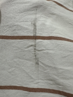 GARAGE SALE * MANTEL OFF WHITE LINEAS CANELA CON DETALLE - 150X300 CMS - comprar online