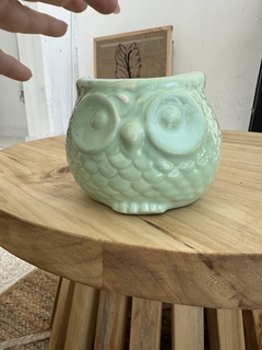 MACETA BUHO VERDE - comprar online