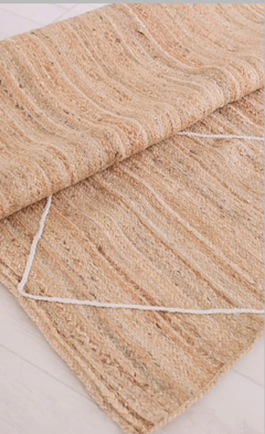 ALFOMBRA NAISHA DE YUTE CON ROMBOS - 120x180 cms - comprar online