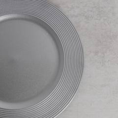 PLATO DE SITIO PLATEADO MELAMINA - comprar online