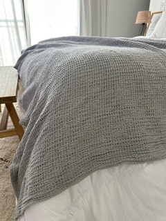 MANTA WAFFLE GRIS PERLA - 130X240 CMS - comprar online