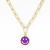 Collar cadena smile violeta - comprar online