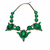 collar piedra color verde y Strass - comprar online