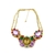 Collar metal piedras brillantes