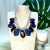 Collar metal piedras