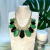 Collar metal piedras - cuenta conmigo