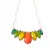 Collar metal piedras de colores